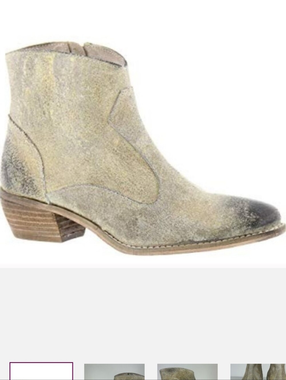 DIBA TRUE ANKLE BOOT PLEN TEE OFF WHITE LEATHER SIZE 8.5